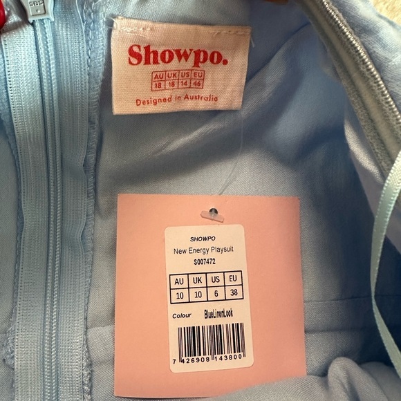 Showpo. Blue Strapless Sweetheart Romper Size 6 - Picture 15 of 17